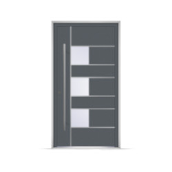 Fenster und Edelstahl-Applikation