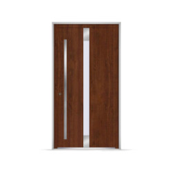 Fenster und Edelstahl-Applikation