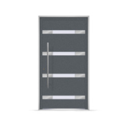 Fenster und Edelstahl-Applikation