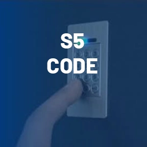 S5 Code - 5-fach Schloss mit E-Motor und mechanischer Selbstverriegelung. Entriegelung mit Codetastatur.